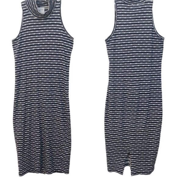 SOL ANGELES DRESS Blue/White Knit Sleevele… - Picture 1 of 6